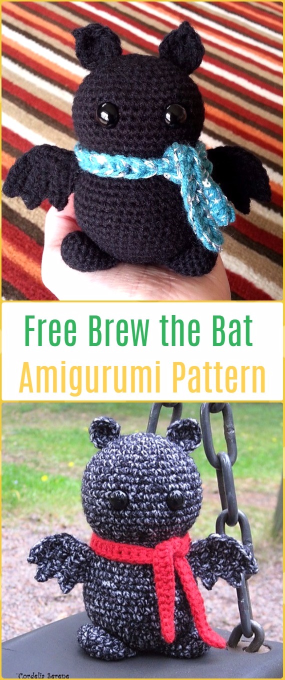 Crochet Big Amigurumi Brew the Bat Free Pattern-Amigurumi Crochet Bat Free Patterns