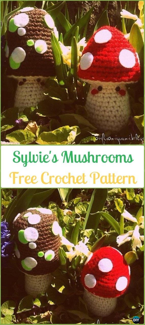 Crochet Sylvie's Mushrooms Amigurumi Free Pattern - Amigurumi Crochet Mushroom Softies Free Patterns