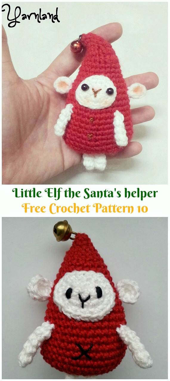 Crochet Little Elf the Santa's helper Amigurumi Free Pattern - #Amigurumi; #Elf ; Toy Softies Crochet Free Patterns