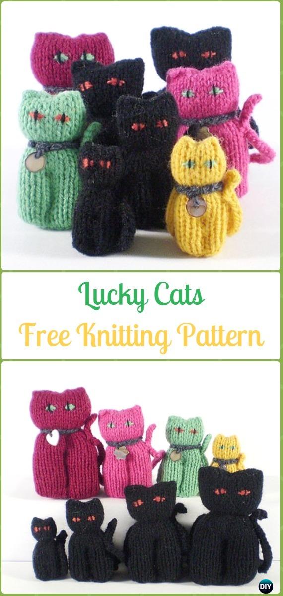 Amigurumi Knit Cat Toy Softies Modelli gratuiti