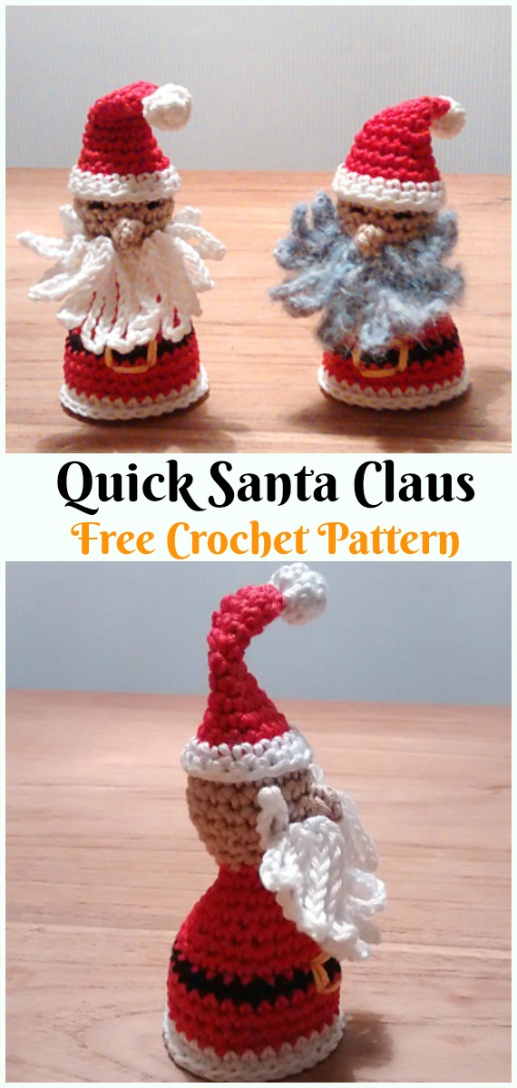 Crochet Quick Santa Claus Amigurumi Free Patterns - #Amigurumi; #Santa; Toy Softies Crochet Free Patterns