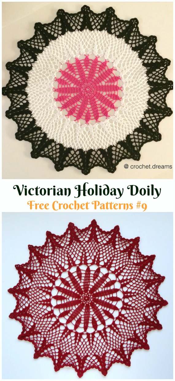 Christmas Morning Doily Free Crochet Pattern - #Christmas; #Doily; Crochet Free Patterns