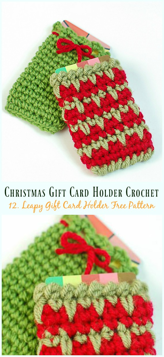Leapy Gift Card Holder Free Crochet Pattern - #Christmas; Gift; #CardHolder; #Crochet; Free Patterns