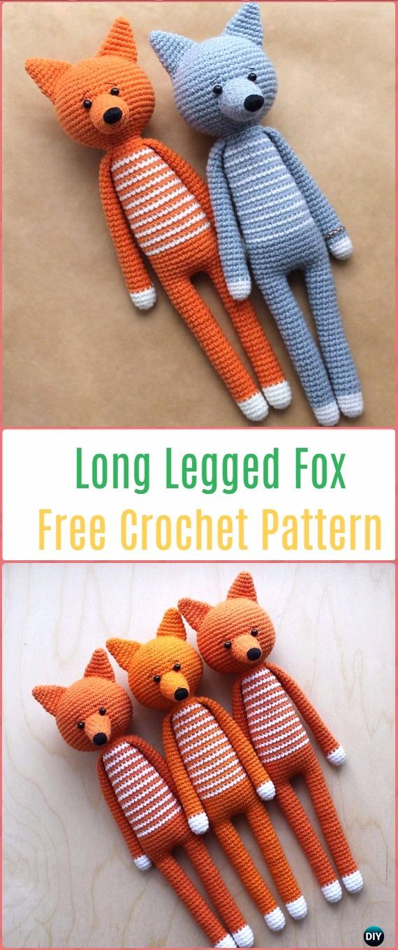 Crochet Amigurumi Long Legged Fox Free Pattern - Crochet Amigurumi Fox Free Patterns