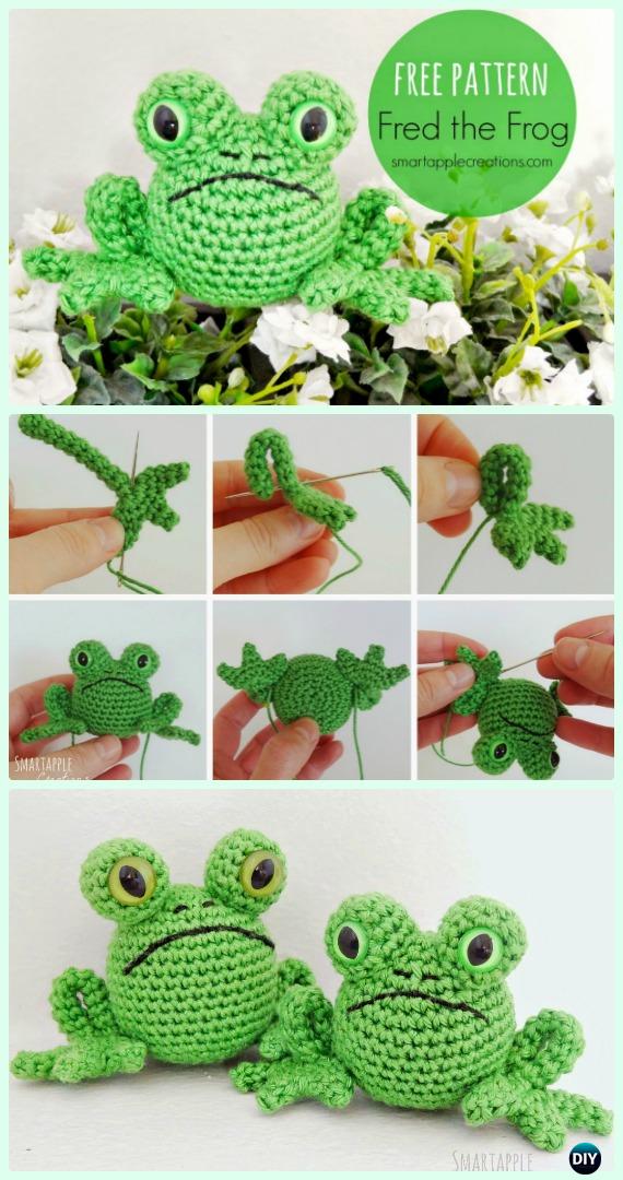 Crochet Amigurumi Frog Free Pattern - Crochet Amigurumi Little World Animal Toys Free Pattern 01