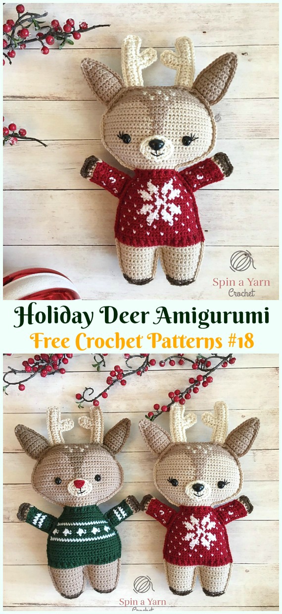 Amigurumi Ragdoll Holiday Deer Crochet Free Pattern - Crochet #Amigurumi; #Reindeer; Toy Softies Free PatternsAmigurumi Ragdoll Holiday Deer Crochet Free Pattern - Crochet #Amigurumi; #Reindeer; Toy Softies Free Patterns