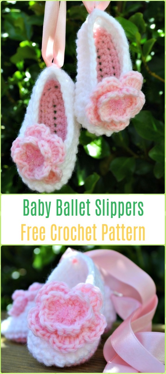 Crochet Baby Ballet Slippers Free Pattern - Crochet Baby Booties Slippers Free Pattern