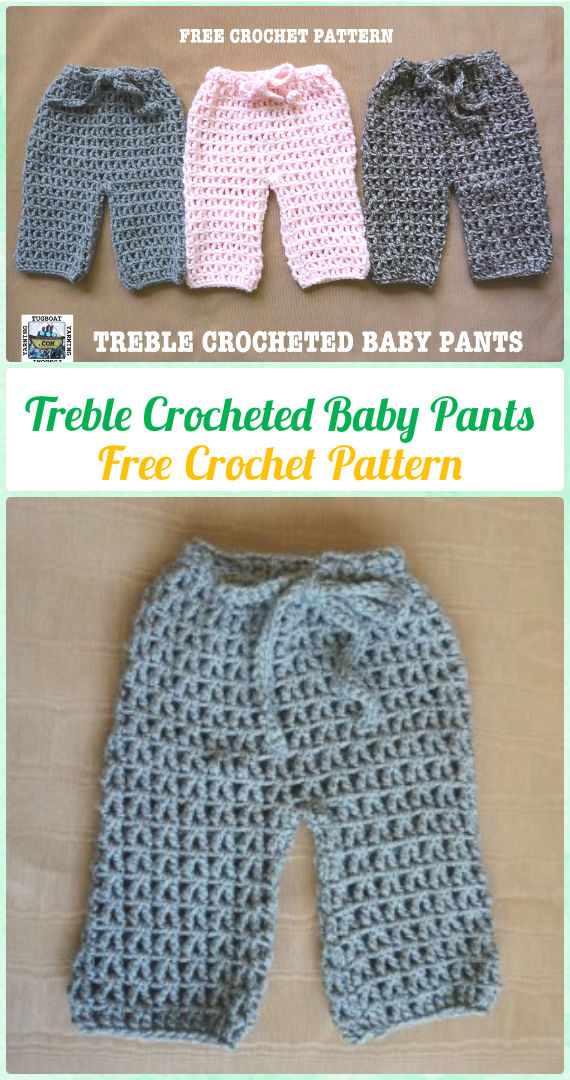 Crochet Treble Crocheted Baby Pants Free Pattern - Crochet Baby Pants Free Patterns 