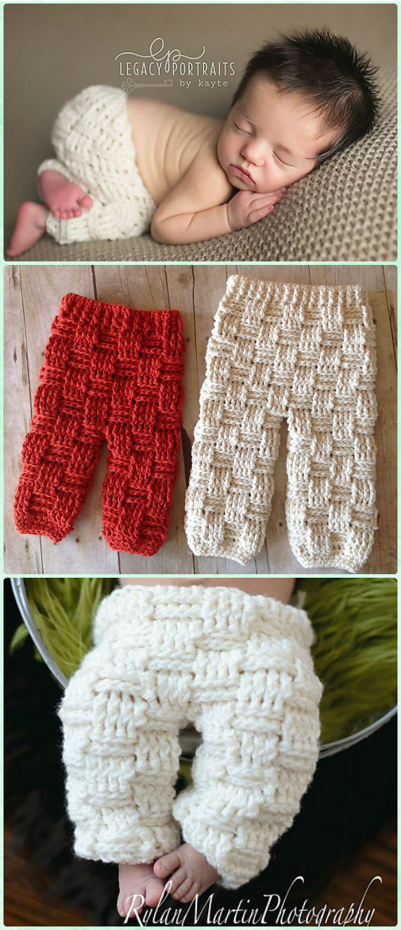 Crochet Basket Weave Baby Pants Paid Pattern - Crochet Baby Pants Free Patterns 