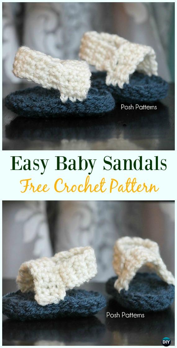 Crochet Easy Baby Sandals Free Pattern-Crochet Baby Sandals Free Patterns