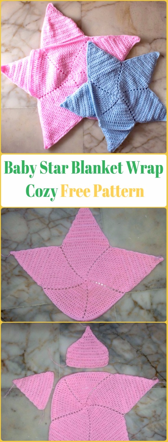 Crochet Baby Star Blanket Wrap Cozy Free Pattern - Crochet Baby Shower Gift Ideas Free Patterns
