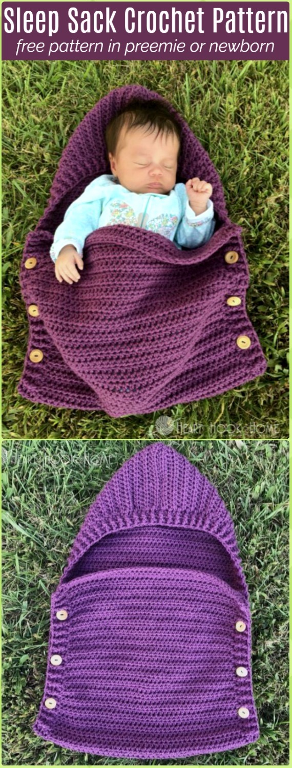 Crochet Newborn Sleep Sack Free Pattern - Crochet Baby Shower Gift Ideas Free Patterns