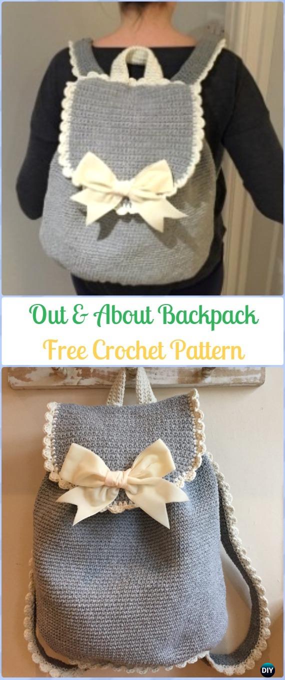 Crochet Out & About Backpack Free Pattern -Crochet Backpack Free Patterns Adult Version