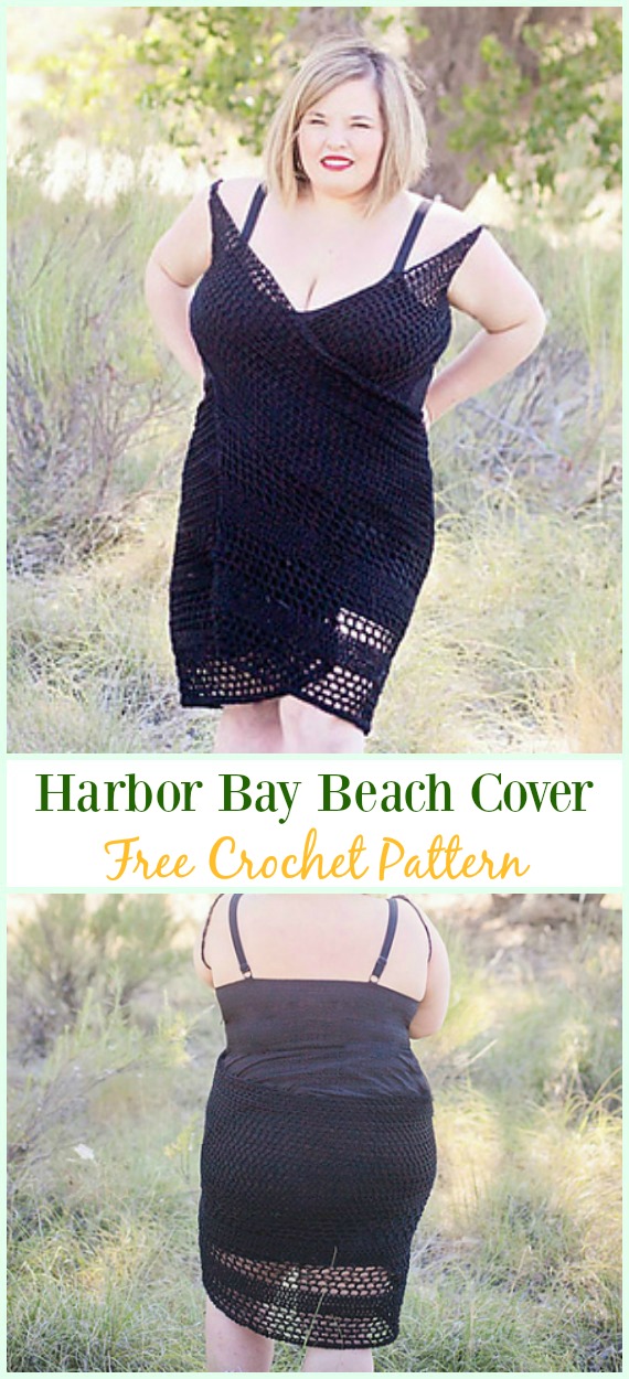 Crochet Harbor Bay Beach Cover Free Pattern -  #Crochet; Beach Cover Up Free Patterns