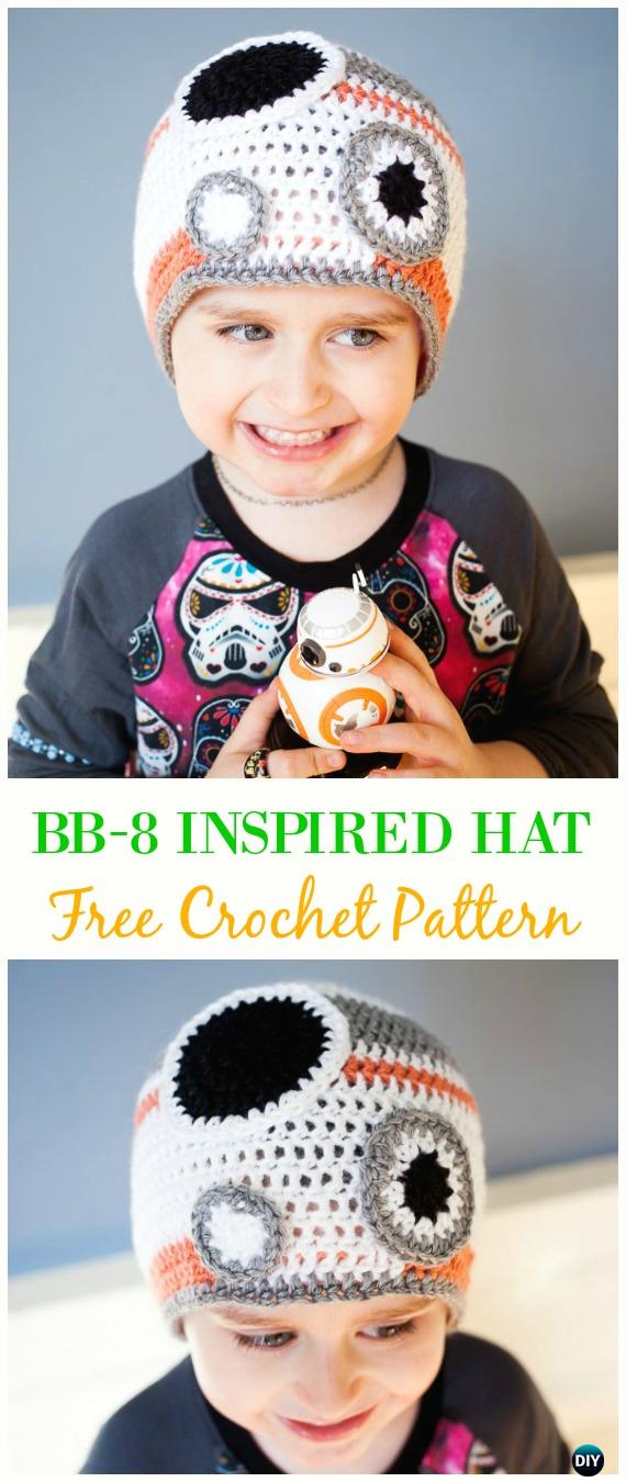 Crochet BB-8 Iinspired Hat Free Pattern - Crochet Beanie Hat Free Patterns