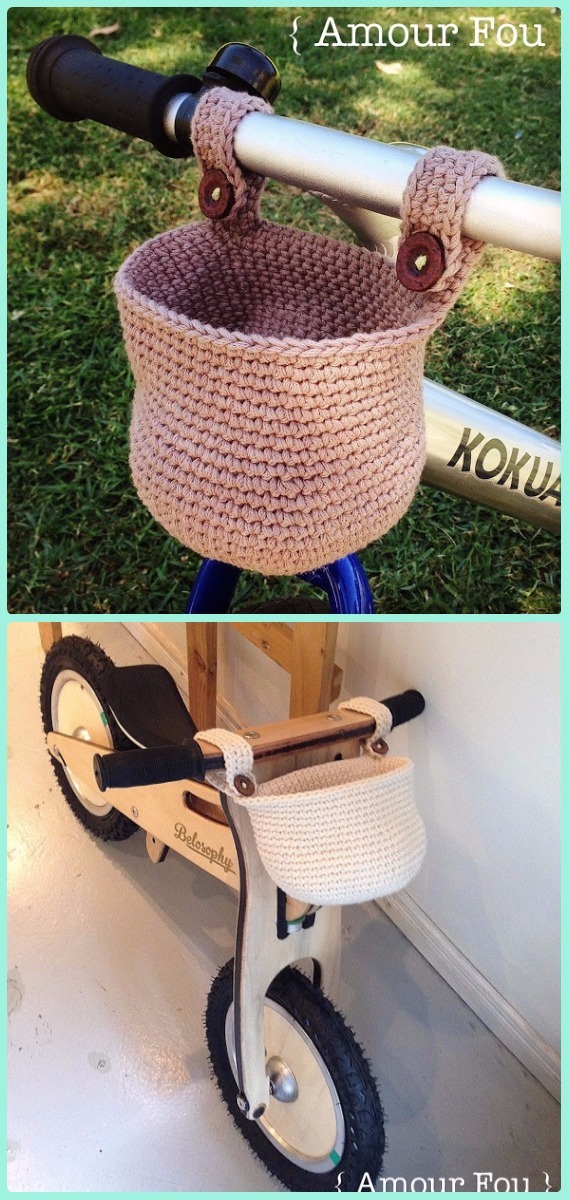 Crochet Bike Hanging Basket Free Pattern - Crochet Bicycle Fashion Patterns