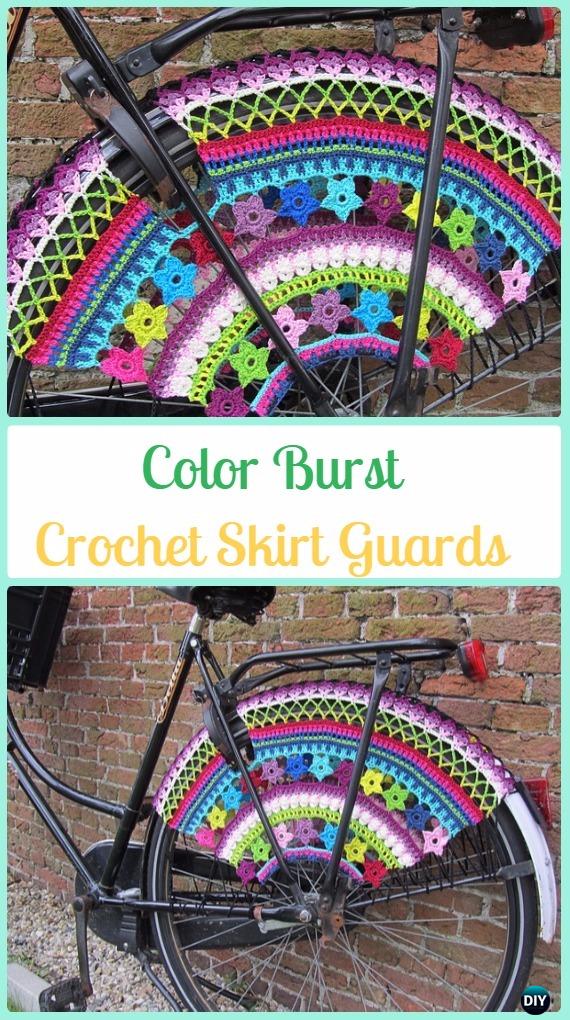 Color Burst Crochet Skirt Guards Paid Pattern - Crochet Bicycle Fashion Patterns