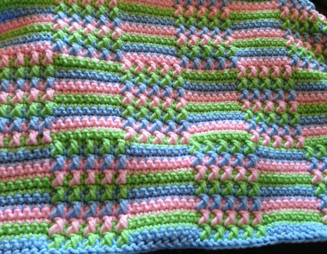 Crochet Textured Block Afghan Blanket Free Pattern - Crochet Block Blanket Free Patterns