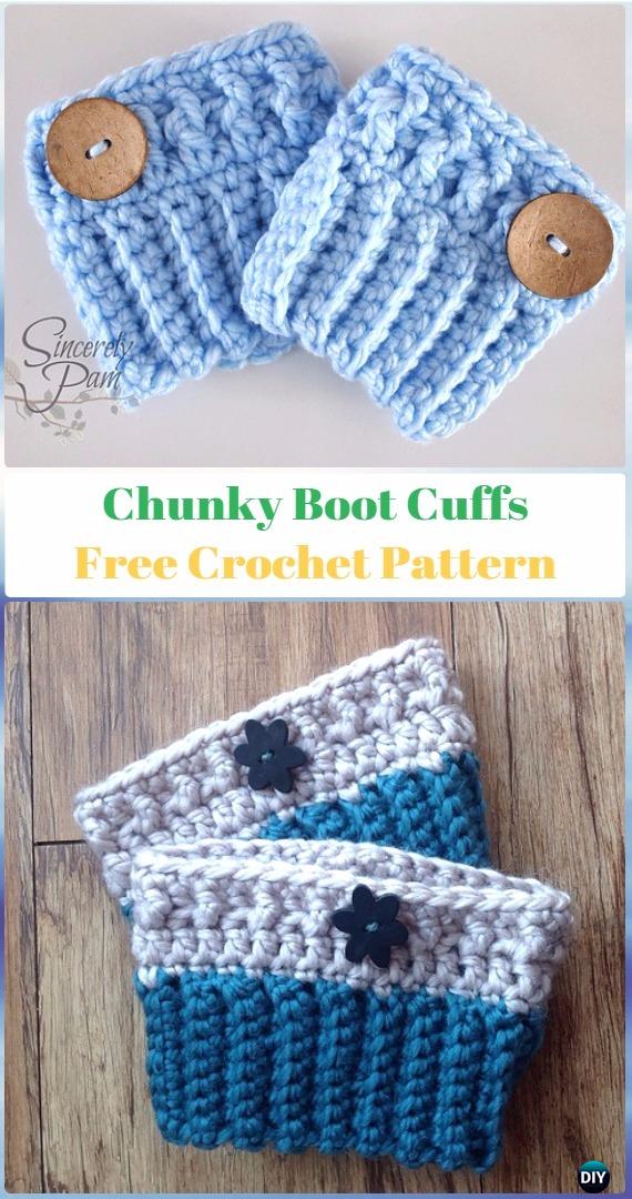 Crochet Chunky Boot Cuffs Free Pattern - Crochet Boot Cuffs Free Patterns