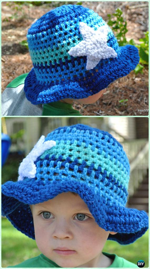 Crochet Toddler Boy Sun Hat Free Pattern - Crochet Boys Sun Hat Free Patterns