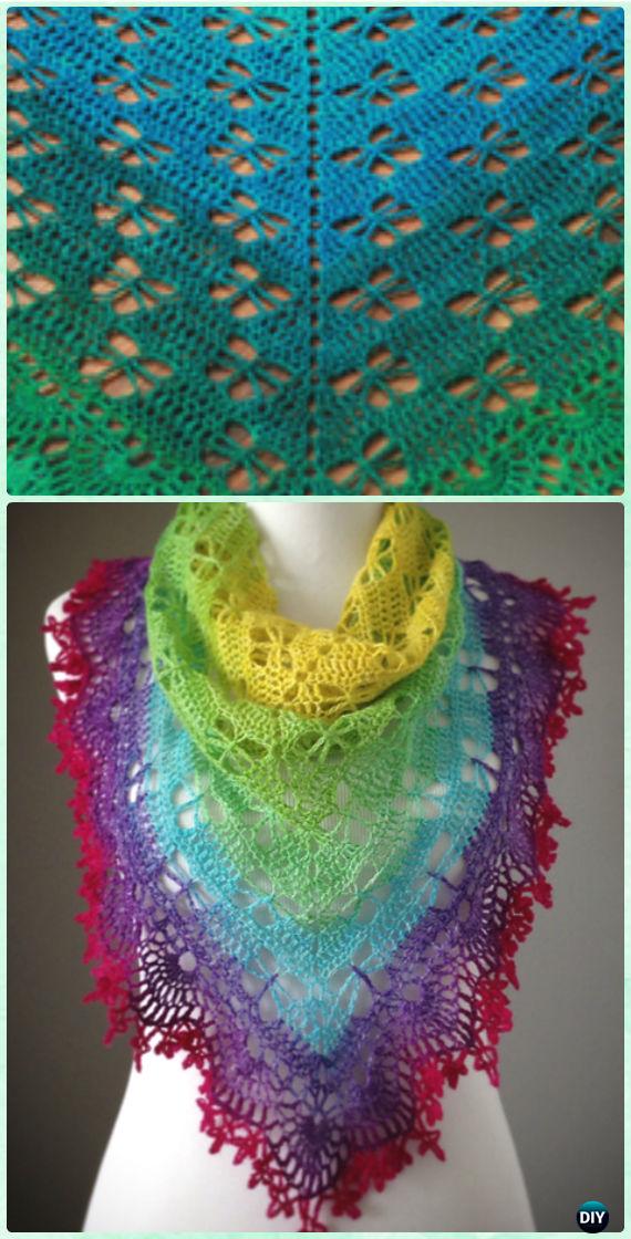 Crochet Butterfly Stitch Prayer Shawl Free Pattern - Crochet Butterfly Stitch Free Patterns 