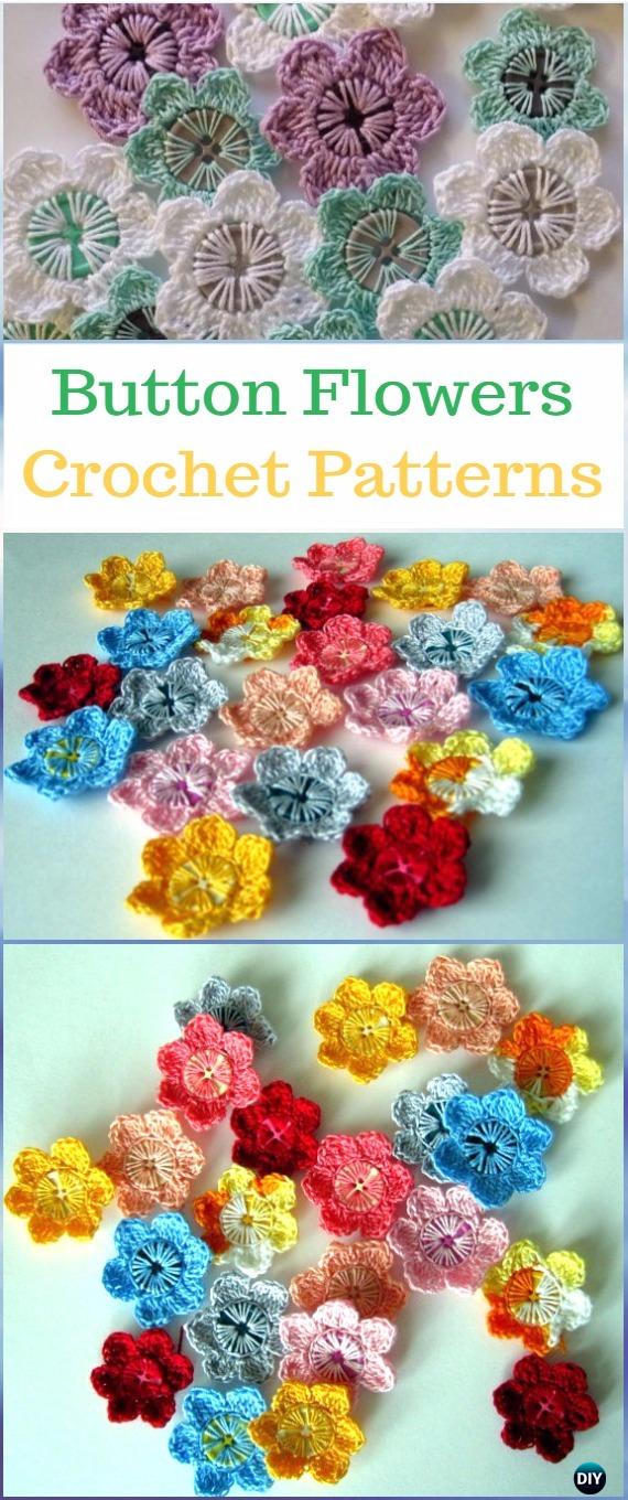 Crochet Button Flower Paid Pattern 