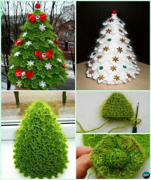 3D Crochet Christmas Tree Free Pattern-Sparkling Christmas Tree