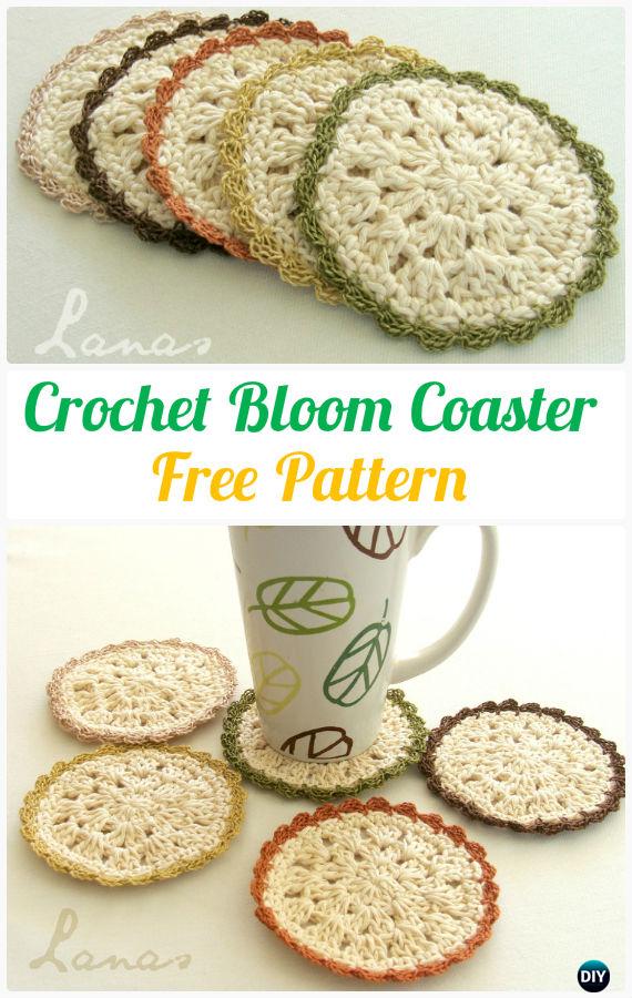Crochet Puff Coasters Free Pattern - Crochet Coasters Free Patterns