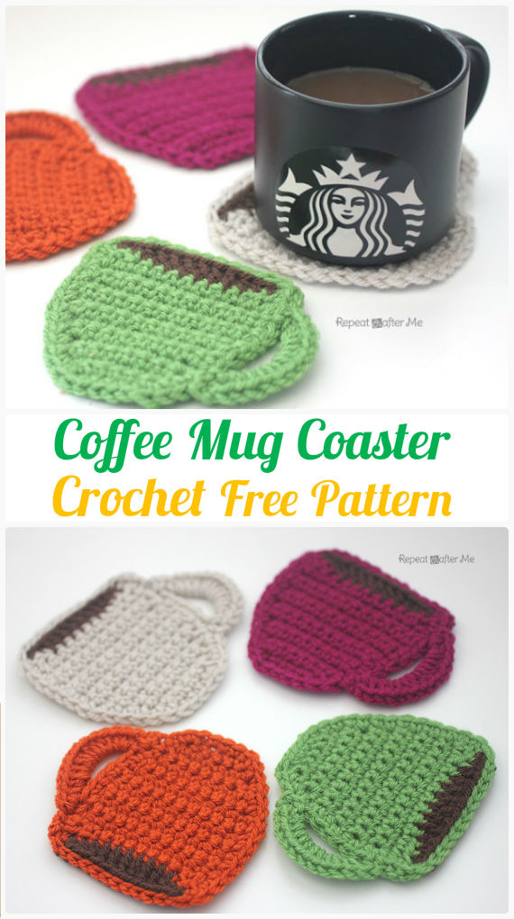 Crochet Coffee Mug Coaster Free Pattern - Crochet Coasters Free Patterns
