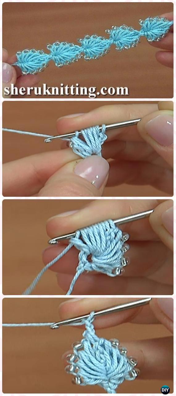 Crochet Bead Heart String Free Pattern [Video] -Crochet Cord Free Patterns 