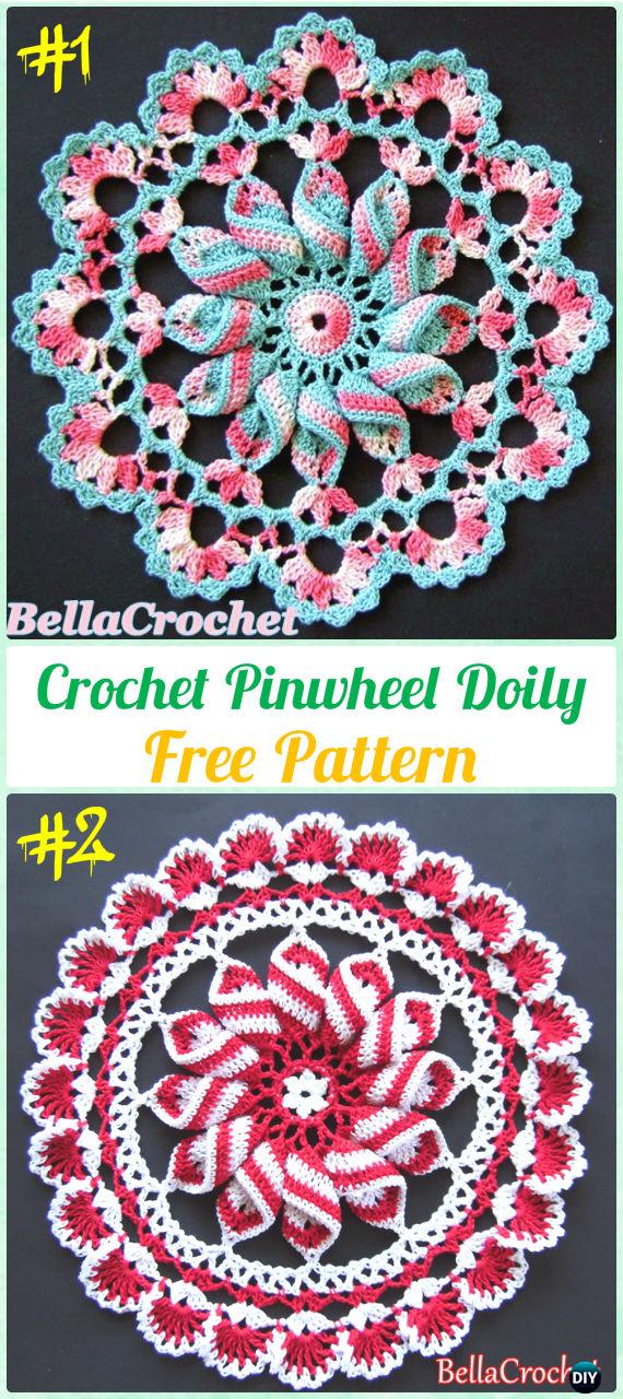 Crochet Pinwheel Doily Free Pattern - Crochet Doily Free Patterns 