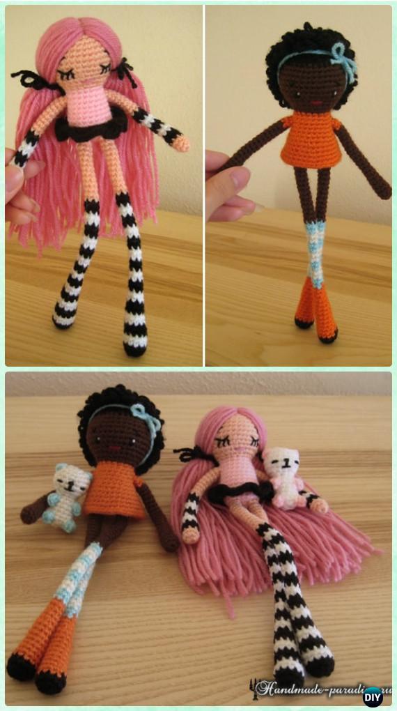 Crochet Amigurumi Long Leg Doll Free Pattern - Crochet Doll Toys Free Patterns