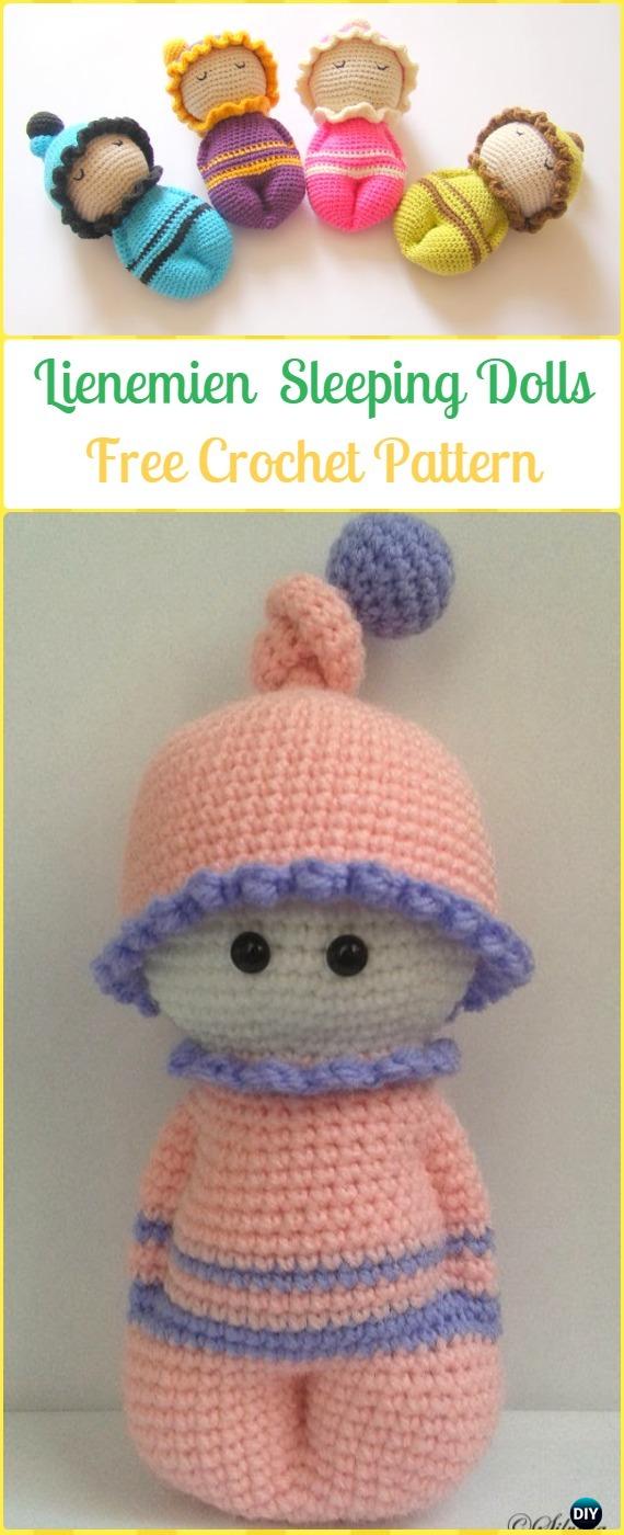 Crochet Lienemien Sleeping Dolls Free Pattern - Crochet Doll Toys Free Patterns