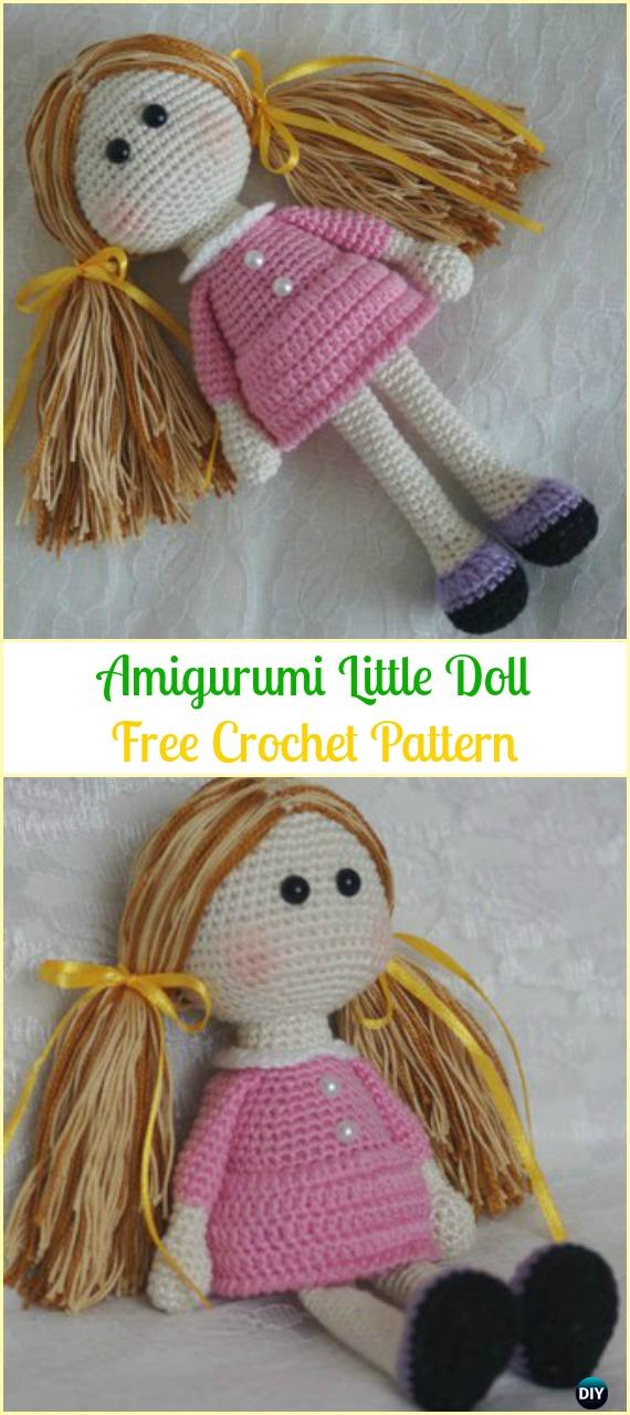 Crochet Amigurumi Little Doll Free Pattern - Crochet Doll Toys Free Patterns
