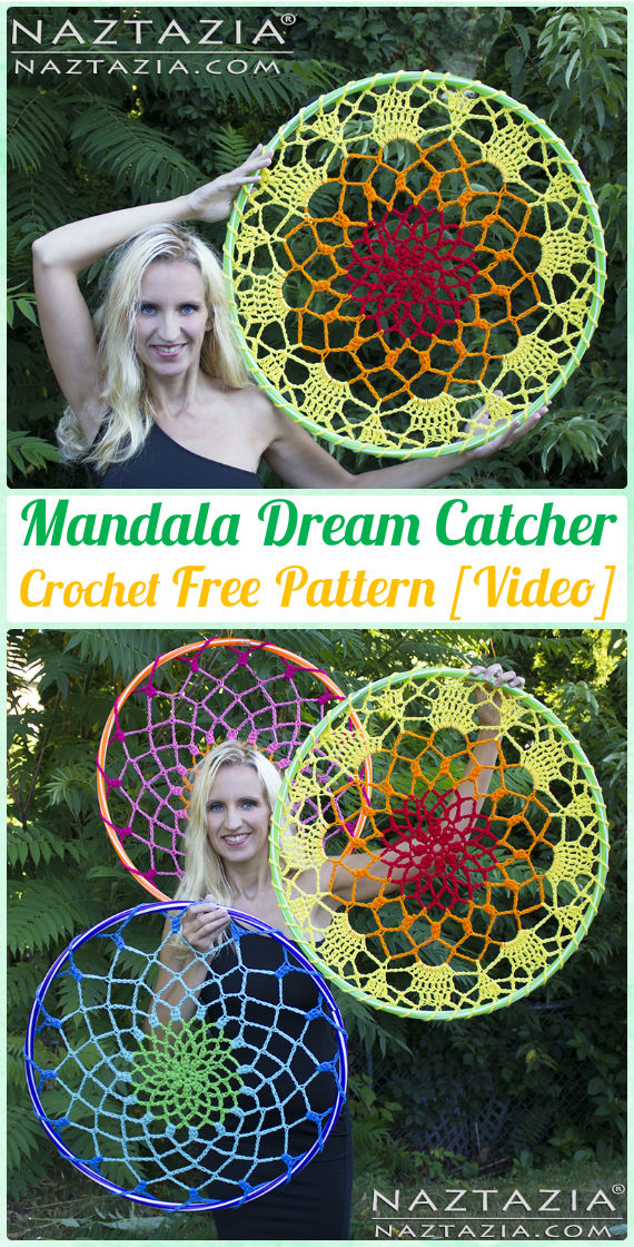 Crochet Mandala Dream Catcher Free Patterns - Crochet Dream Catcher Free Patterns