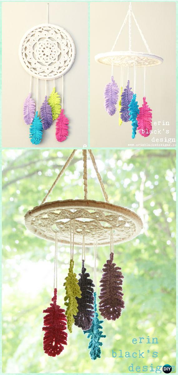 Crochet Dreaming of Feathers Dreamcatcher Mobile Pattern 