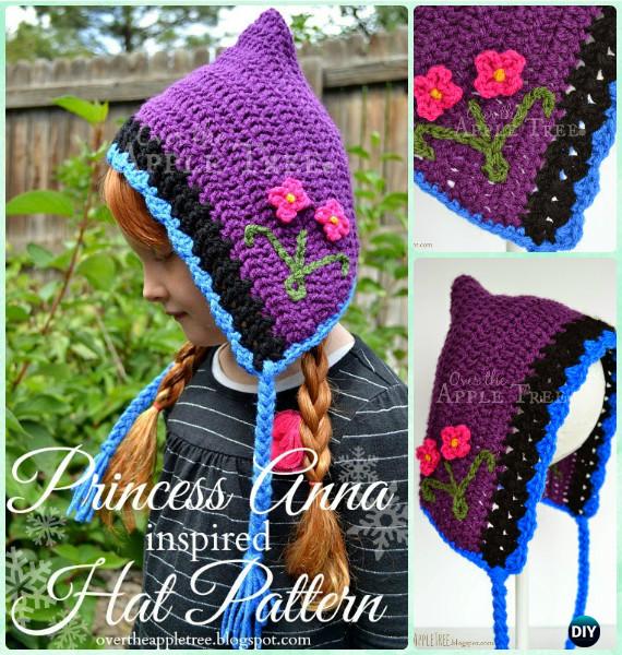 Crochet Frozen Anna Hat Free Pattern Instructions-DIY Crochet Ear Flap Hat Free Patterns