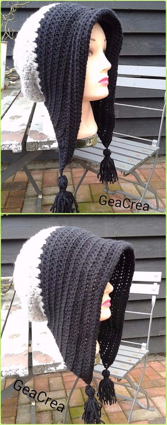 Crochet Winter Bonnet Hat with Tassels Free Pattern - Crochet Ear Flap Hat Free Patterns