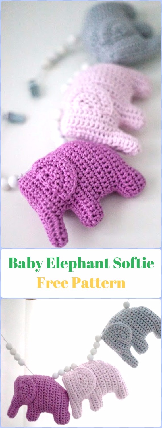 Crochet Baby Elephant Softie Free Pattern - Crochet Elephant Free Pattern