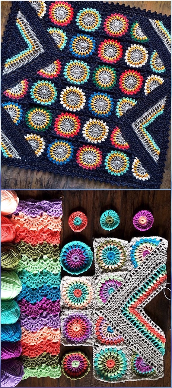 Crochet Wildflower Blanket Free Pattern - Crochet Flower Blanket Free Patterns