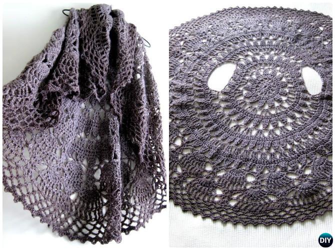 DIY Crochet Flower Circle Vest Free Pattern 