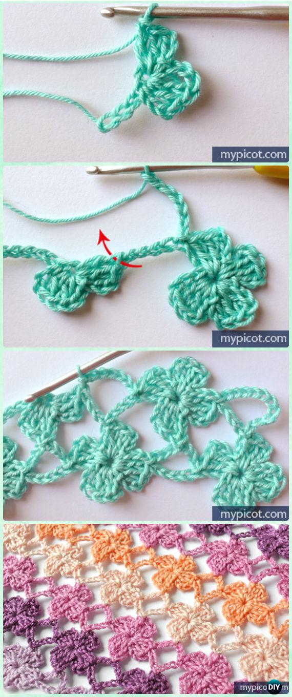 Crochet Lattice Flower Stitch Free Pattern - Crochet Flower Stitch Free Patterns 