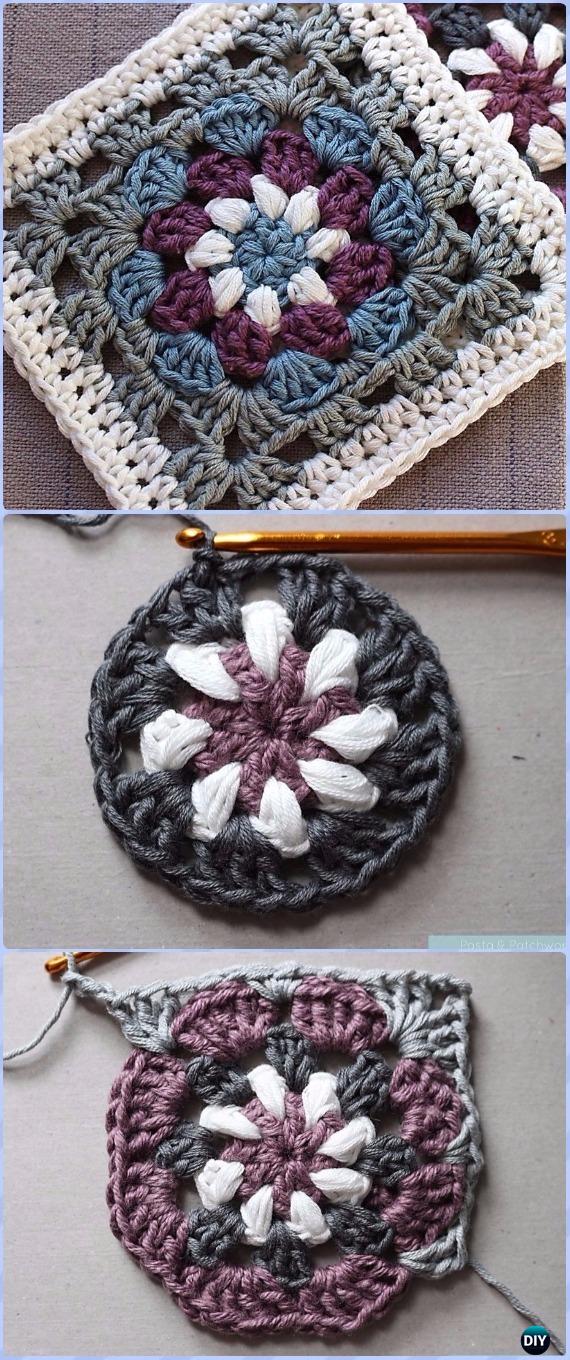 Crochet Lily Pad Granny Square Free Pattern - Crochet Granny Square Free Patterns