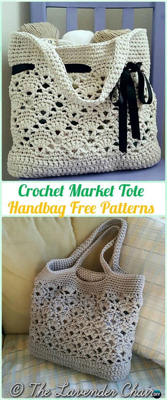 Crochet Market Tote Handbag Free Pattern - #Crochet Handbag Free Patterns