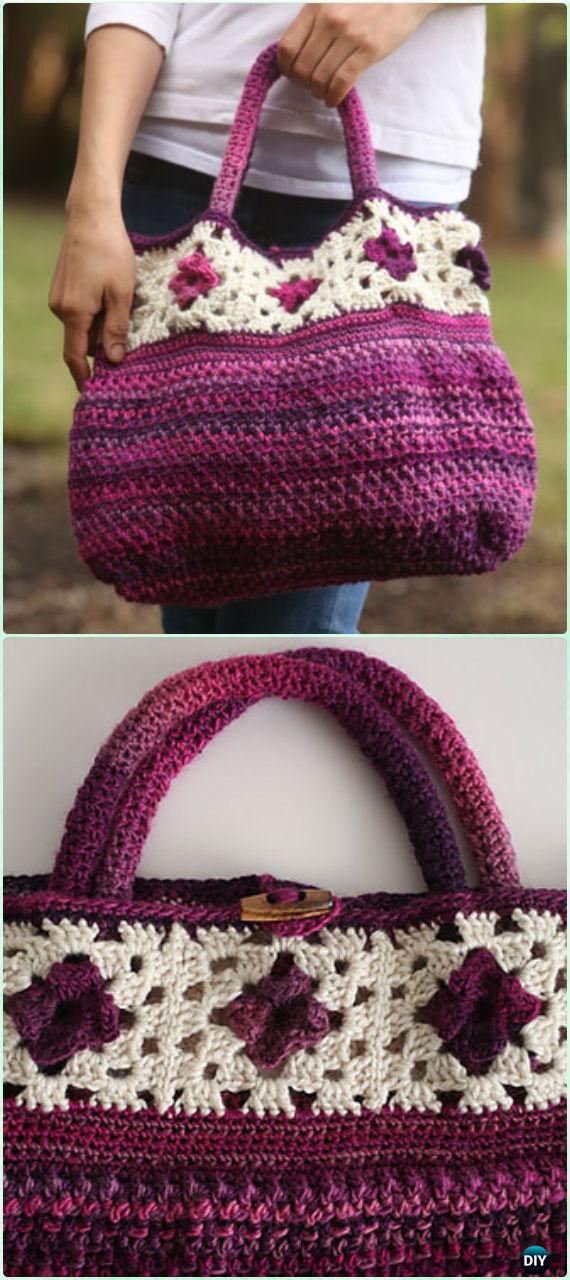 Crochet Allons-y Bag Free Pattern - Crochet Handbag Free Patterns Instructions