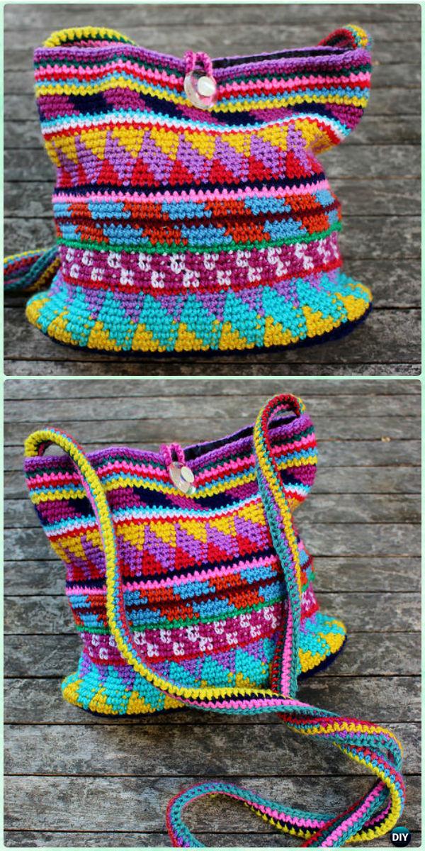 Crochet Maya Purse Bag Free Pattern - Crochet Handbag Free Patterns Instructions