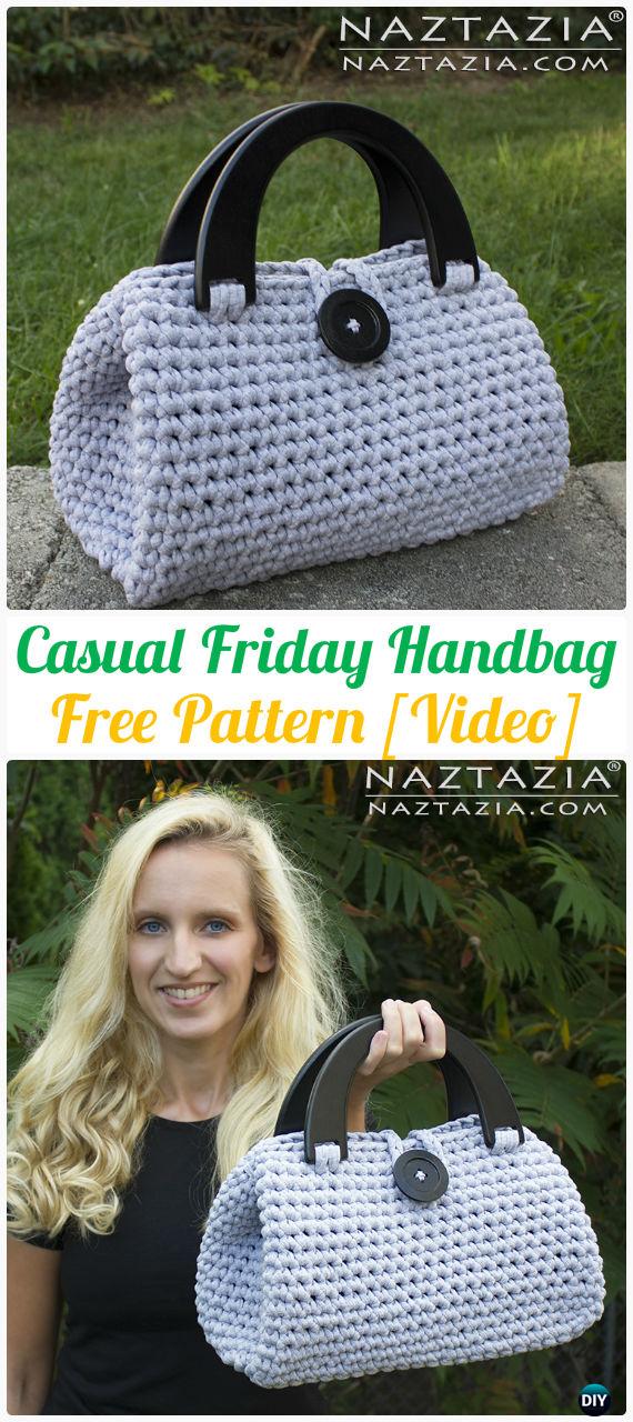 Crochet Casual Friday Handbag Free Pattern - #Crochet Handbag Free Patterns