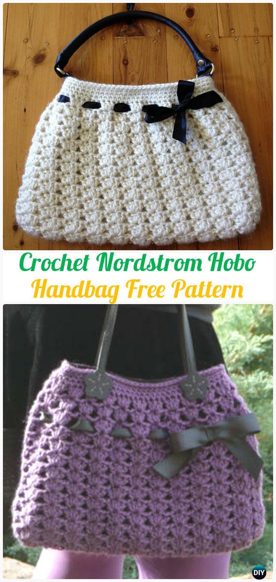 Crochet Nordstrom Hobo Handbag Tote Free Pattern [Video] - #Crochet Handbag Free Patterns