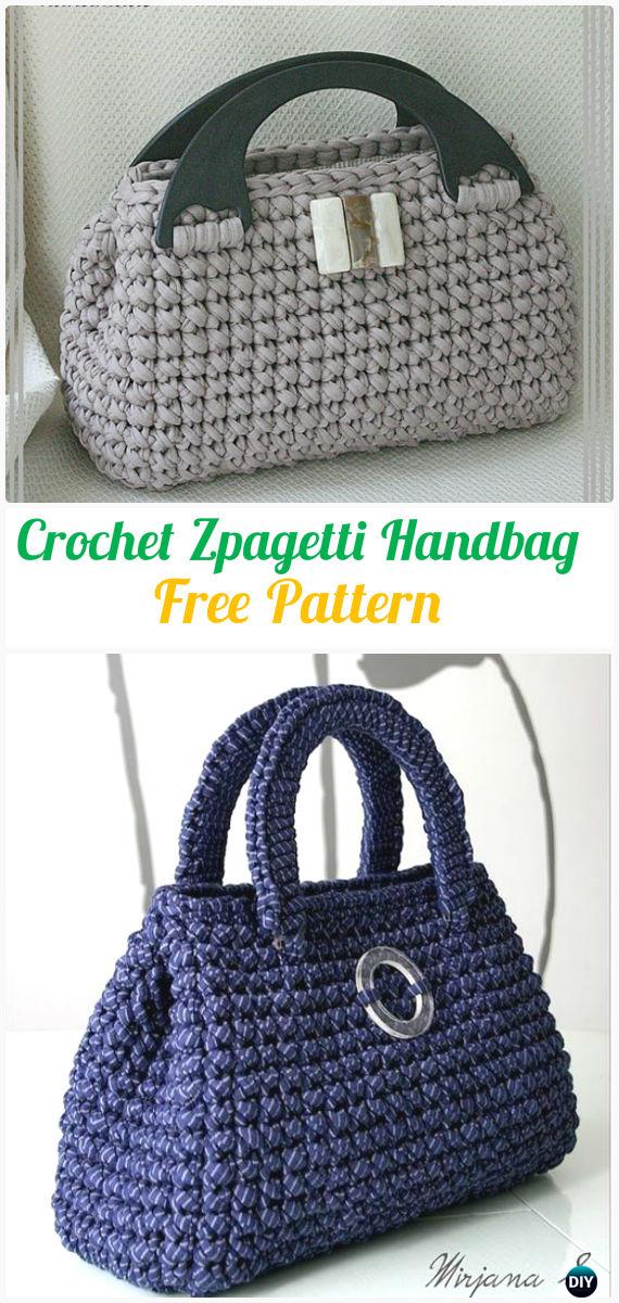 Crochet Zpagetti Handbag Free Pattern - #Crochet Handbag Free Patterns