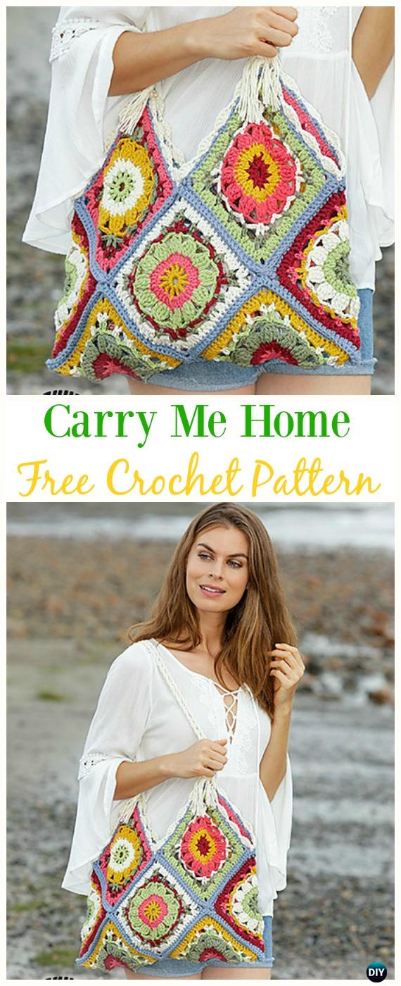 Carry Me Home Granny Bag Free Crochet Pattern - Crochet Handbag Free Patterns Instructions